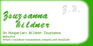 zsuzsanna wildner business card